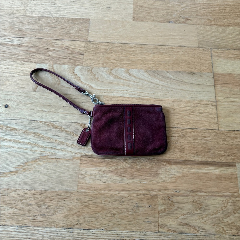 Coach Burgundy Wristlet